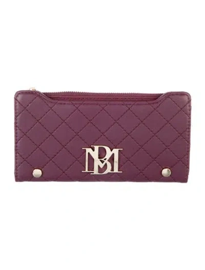 Pre-owned Badgley Mischka Leather Wallet In Burgundy