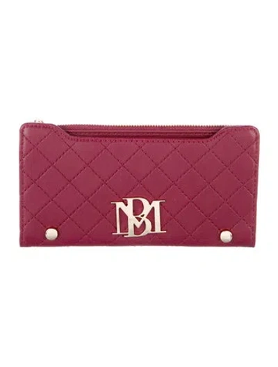 Pre-owned Badgley Mischka Leather Wallet In Burgundy