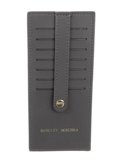 Pre-owned Badgley Mischka Leather Wallet In Grey