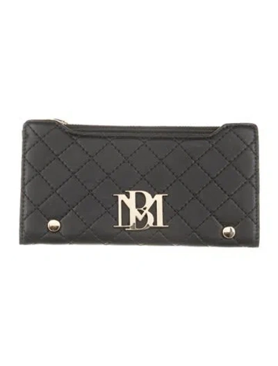 Pre-owned Badgley Mischka Leather Wallet W/ Tags In Black