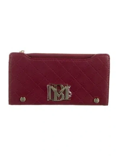 Pre-owned Badgley Mischka Leather Wallet W/ Tags In Burgundy