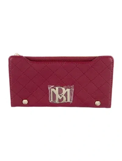 Pre-owned Badgley Mischka Leather Wallet W/ Tags In Burgundy