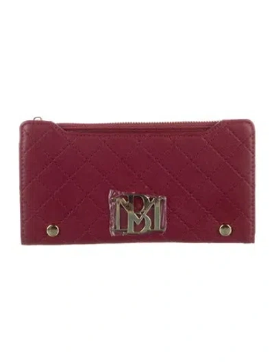 Pre-owned Badgley Mischka Leather Wallet W/ Tags In Burgundy