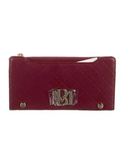 Pre-owned Badgley Mischka Leather Wallet W/ Tags In Burgundy