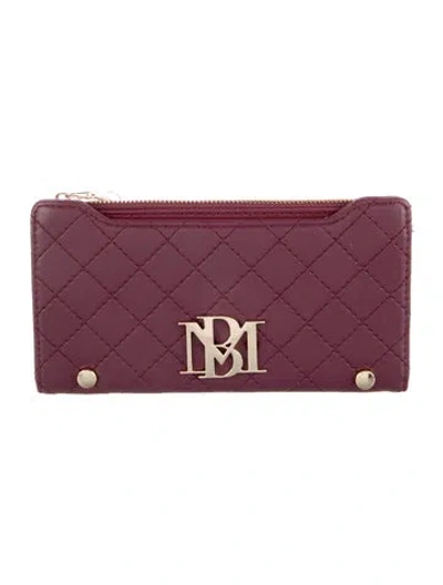 Pre-owned Badgley Mischka Leather Wallet W/ Tags In Burgundy