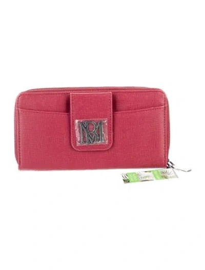 Pre-owned Badgley Mischka Leather Wallet W/ Tags In Red