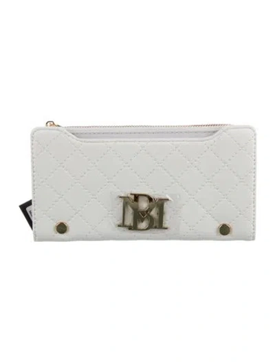 Pre-owned Badgley Mischka Leather Wallet W/ Tags In White