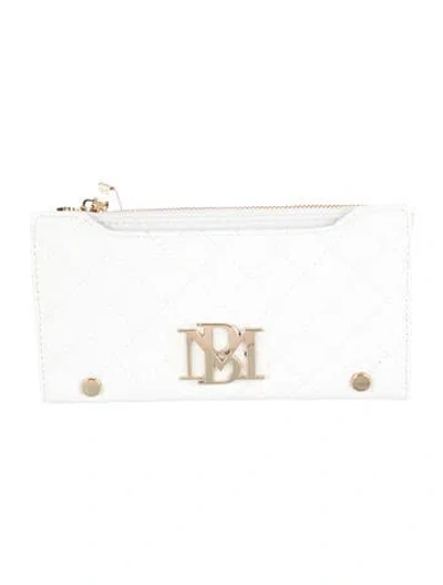 Pre-owned Badgley Mischka Leather Wallet W/ Tags In White