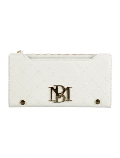 Pre-owned Badgley Mischka Leather Wallet In White