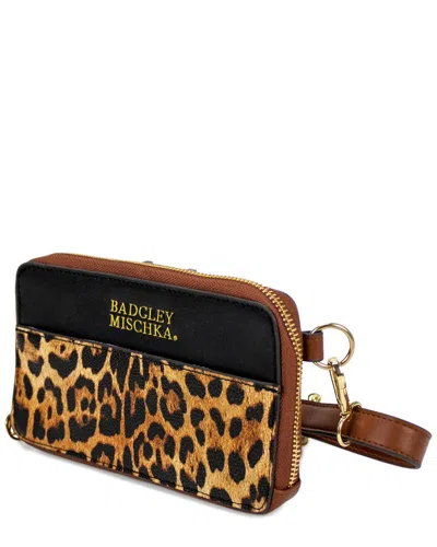 Badgley Mischka Leopard Travel Fanny Pack In Brown