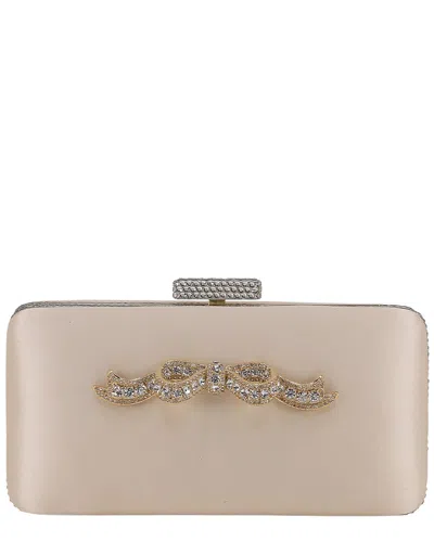 Badgley Mischka Lexi Silk Clutch In White