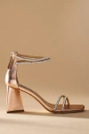 Badgley Mischka Lillie Block Heels In Gold