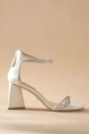 Badgley Mischka Lillie Block Heels In White