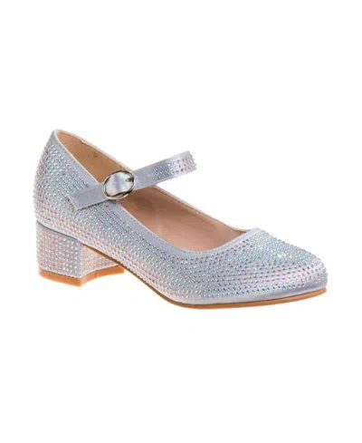 Badgley Mischka Little And Big Girls Ornated Dress Shoes In Silver