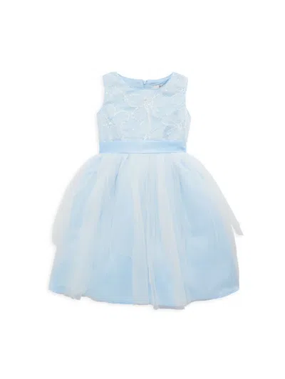 Badgley Mischka Kids' Little Girl's Karla Tulle Dress In Blue