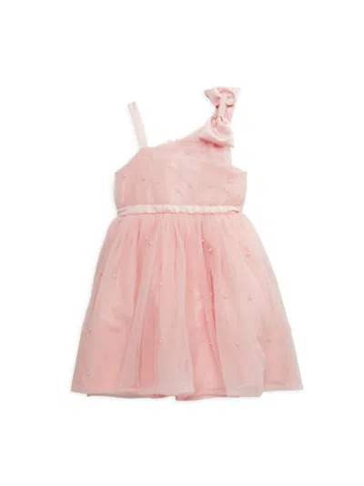 Badgley Mischka Kids' Little Girl's Zoey Bow Dress In Pink