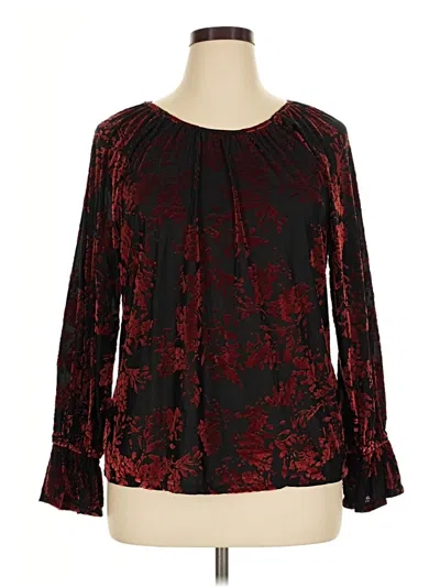 Badgley Mischka Long Sleeve Blouse In Multi