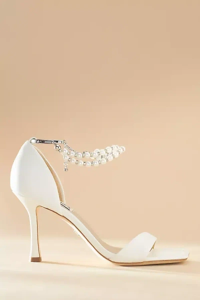 Badgley Mischka Loretta Stiletto Heels In White
