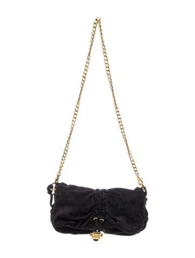 Pre-owned Badgley Mischka Metal Crossbody Bag In Black