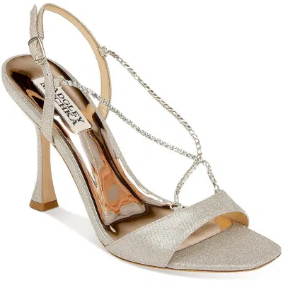 Badgley Mischka Neville Womens Rhinestone Slingback Heels In Multi