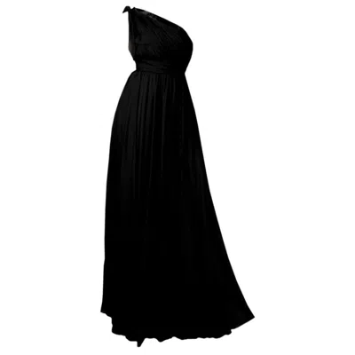 Pre-owned Badgley Mischka New  Evening Dress Gown Sz 4 In Black