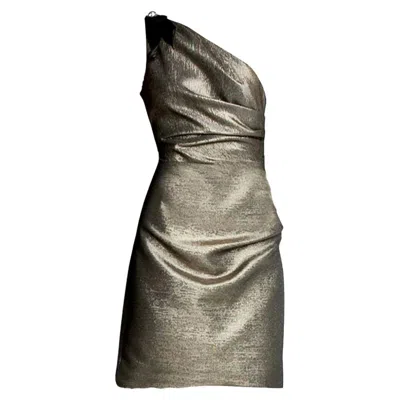 Pre-owned Badgley Mischka New  New Cocktail Dress Sz 6 In Gray