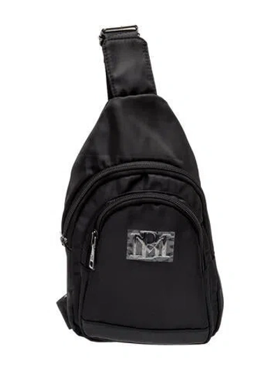 Pre-owned Badgley Mischka Nylon Backpack W/ Tags In Black