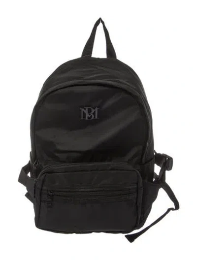 Pre-owned Badgley Mischka Nylon Backpack W/ Tags In Black