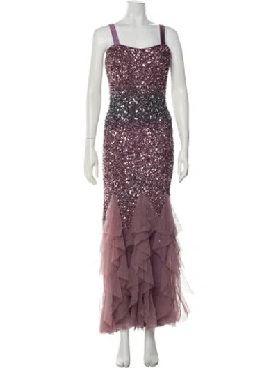 Pre-owned Badgley Mischka Nylon Long Dress In Multi