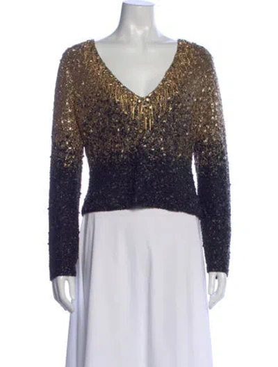 Pre-owned Badgley Mischka Nylon Printed Top In Multi