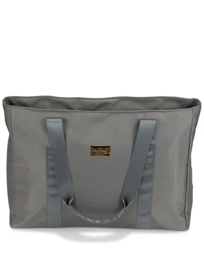 Badgley Mischka Nylon Travel Weekender Tote In Gray