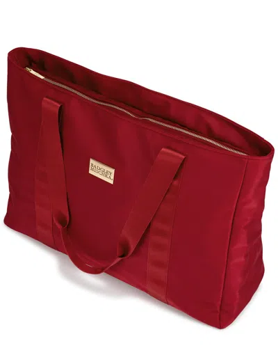 Badgley Mischka Nylon Travel Weekender Tote In White