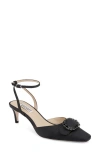 Badgley Mischka Odesza Kitten Heel Ankle Strap Pump In Black