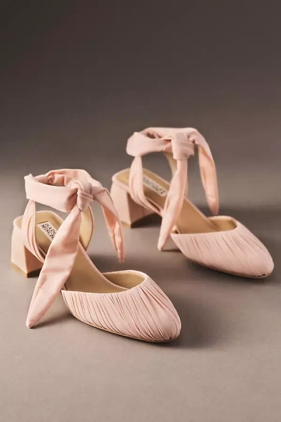 Badgley Mischka Ofelia Ankle-wrap Heels In Pink