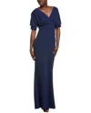 Badgley Mischka Off-the-shoulder Dolman Gown