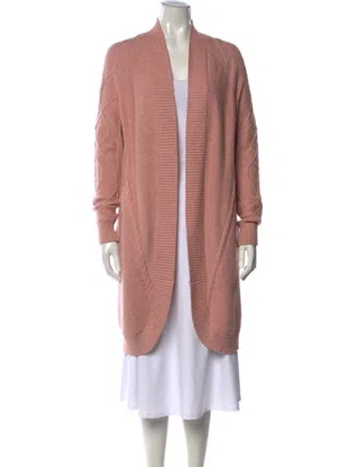 Pre-owned Badgley Mischka Open Front Sweater In Pink