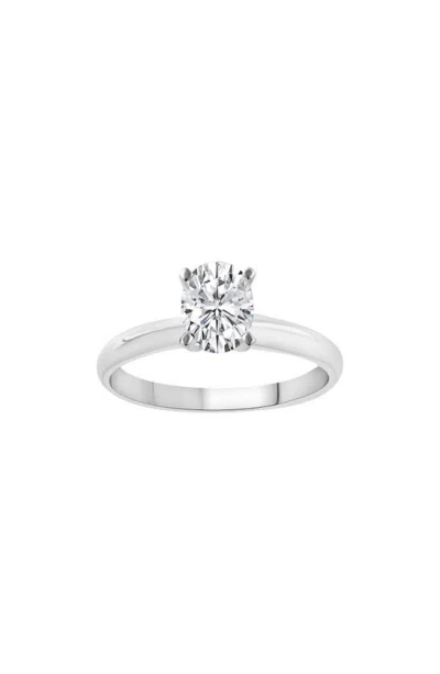 Badgley Mischka Oval Cut Lab Created Diamond Engagement Ring In White