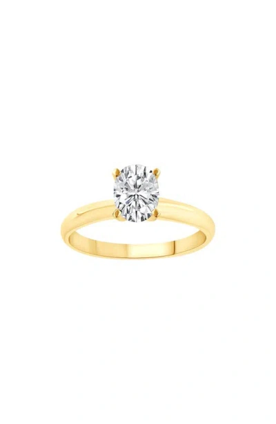 Badgley Mischka Oval Cut Lab Created Diamond Engagement Ring In Yellow