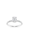 Badgley Mischka Oval Cut Lab Created Diamond Ring In Platinum