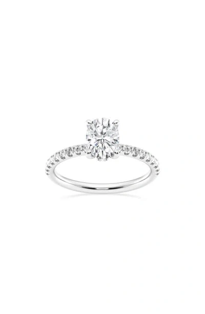 Badgley Mischka Oval Cut Lab Created Diamond Ring In Platinum