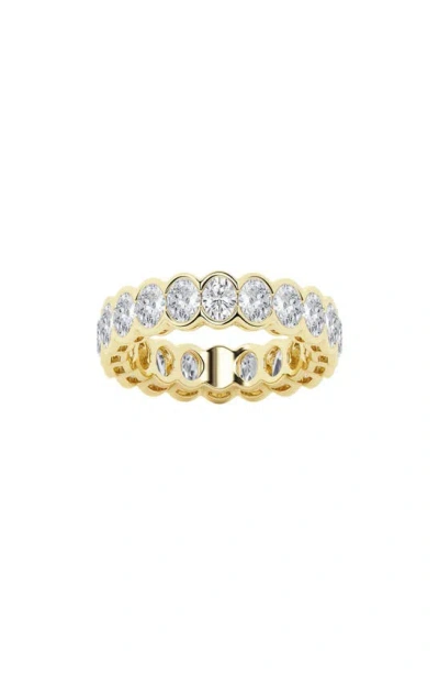 Badgley Mischka Oval Lab Created Diamond Half Bezel Eternity Band Ring In Yellow