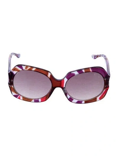 Pre-owned Badgley Mischka Oversize Gradient Sunglasses In Transparent