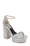 BADGLEY MISCHKA BADGLEY MISCHKA COLLECTION PARTY ANKLE STRAP PLATFORM SANDAL