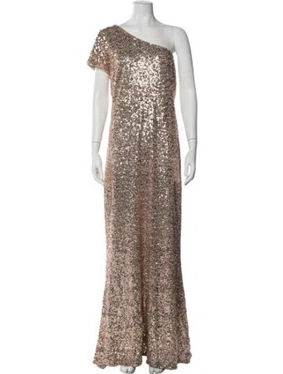 Pre-owned Badgley Mischka Patterned Long Dress In Neutral