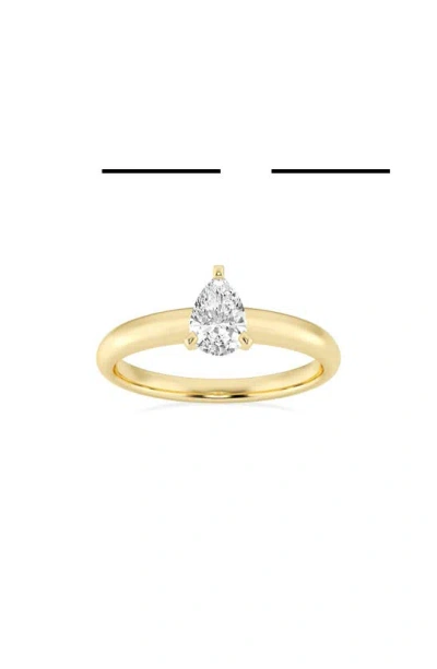 Badgley Mischka Pear Cut Lab Created Diamond Engagement Ring In Yellow