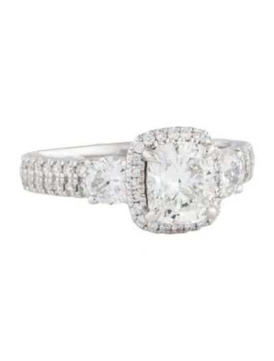 Pre-owned Badgley Mischka Platinum 1.30ct Lab-grown Diamond Engagement Ring In Multi