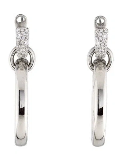 Pre-owned Badgley Mischka Platinum 4.03ctw Lab-grown Diamond Inside-out Drop Earrings In Multi