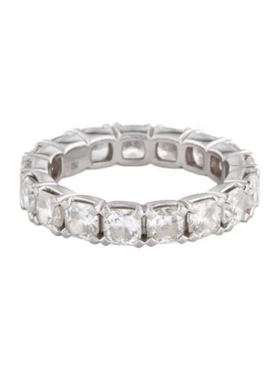 Pre-owned Badgley Mischka Platinum 4.08ctw Lab-grown Diamond Eternity Band In Multicolor