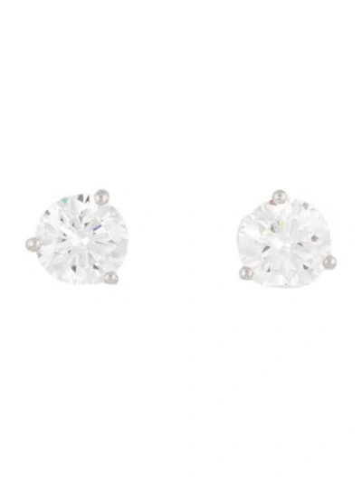 Pre-owned Badgley Mischka Platinum 8.10ctw Lab-grown Diamond Stud Earrings In Multi