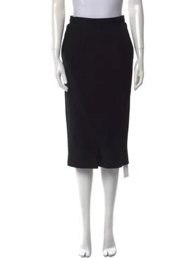 Pre-owned Badgley Mischka Pleated Accents Knee-length Skirt In Black